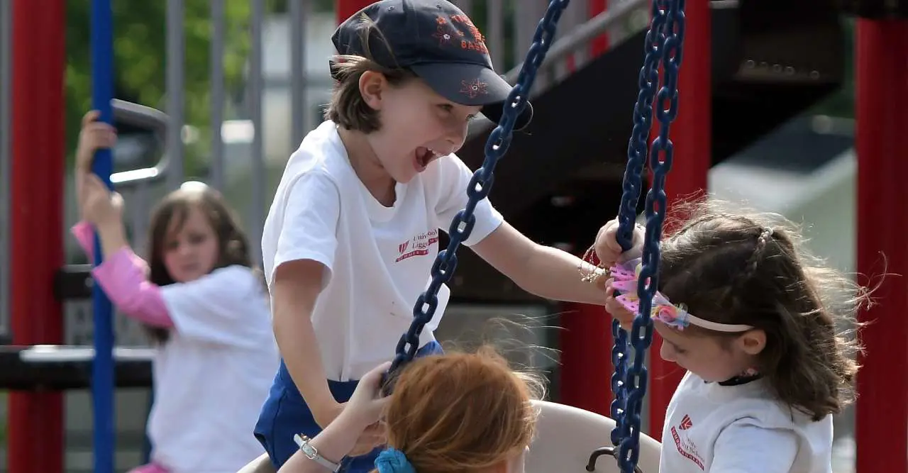 Children playing in playground