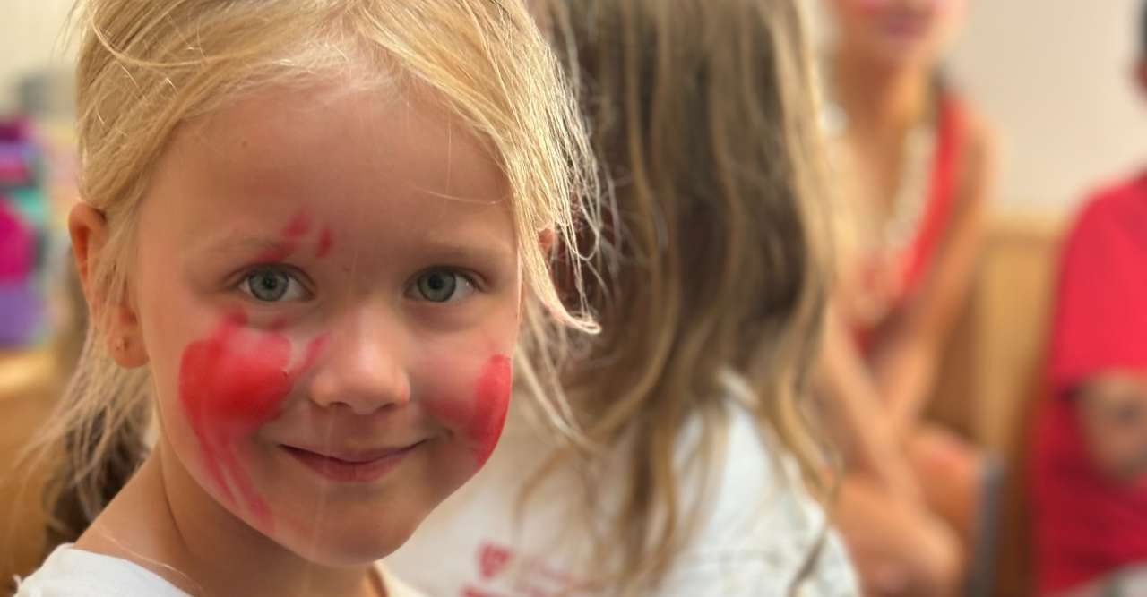 Girl with face painting